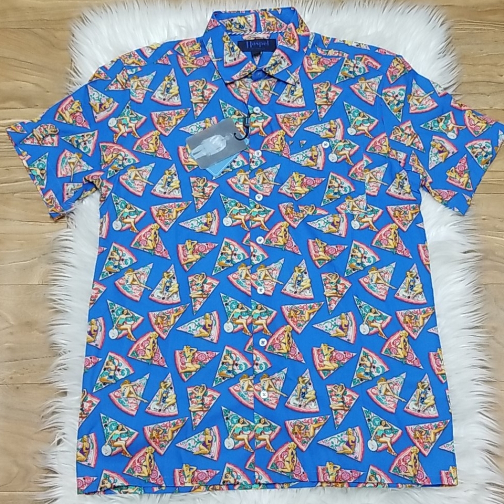 Haspel | Pizza & Pin Up Girl Shirt - Picture 2 of 10